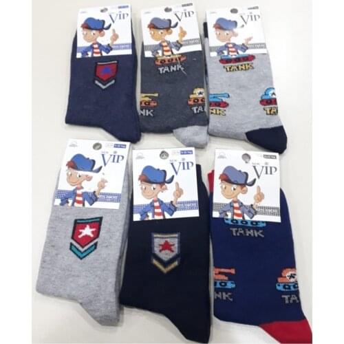 6 pieces Bundle Male Socks Casual Cotton-Spandex Gray 6'lı