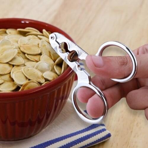 Melon Seed Opener Clamp Walnut sunflower Nut Cracker Kitchen tool Sheller Nutcracker Pine Plier Scissor