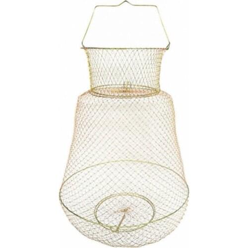 Foldable Portable Steel Wire Fishing Pot Trap Net Crab Crawdad Cage Fish Basket