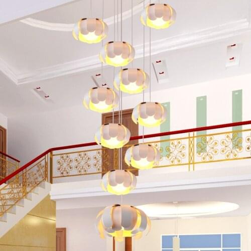 Modern minimalist creative LED pendant lamps three bars barber salons personalized pumpkin Iron pendant lights ZA7268