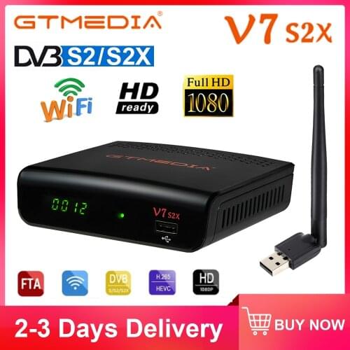 Full HD GTMEDIA V7 S2X DVB S2 Satellite Receiver 1080p upgrade by GT MEDIA V7 V7S DVB S2X Support USB Wifi DVB-S2 Set Top Box