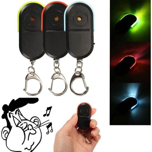 Smart Anti-Lost Alarm Wallet Phone Key Finder Locator With LED Light Keychain Whistle Sound Mini Anti Lost Key Finder Sensor