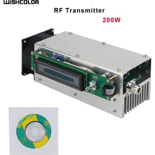 Wishcolor 0-200W Adjustable RF Transmitter 87.5-108MHz FM Stereo Transmitter Radio Station Ham SWR Full Protection design