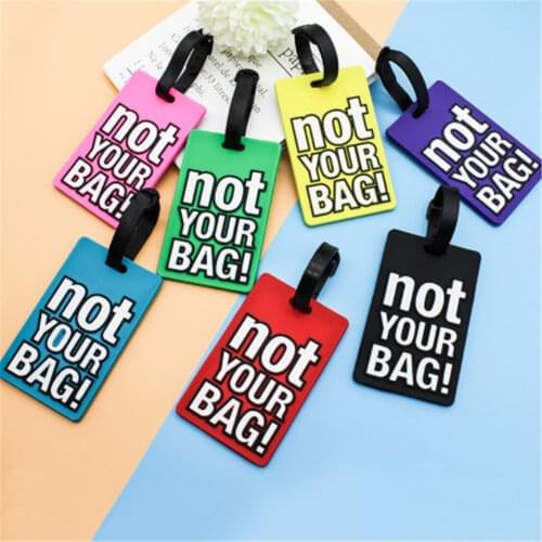 Cartoon Letter Luggage Tags Silica Gel Suitcase ID Name Addres Holder Portable Baggage Boarding Label Tags Travel Accessories