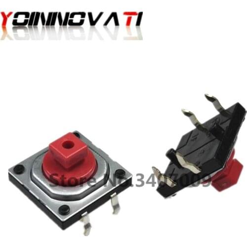 20pcs/lot SKQEACA010 Push Button Switch Momentary Type 12x12x7.3mm Red Button Tact Switch