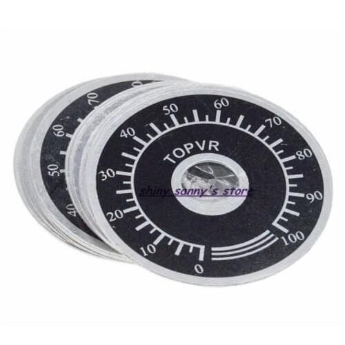 20pcs Counting Dial 0-100 Panel For Potentiometer 3590S RV24YN RV30YN WX050 WX030 WH118 WX010 WX112 Etc... Brand New
