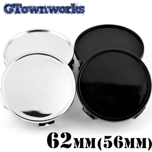 4 pcs 62mm 56mm Black Silver Wheel Center Cap Car Rim ABS Plastic Hubcap Dust Cover 2006 2007