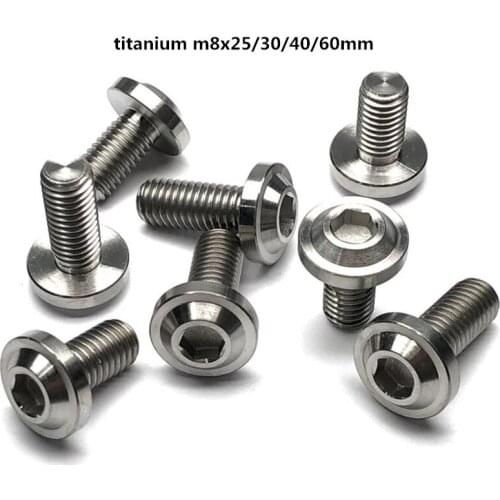 5 pcs Motorcycle electric bicycle disc brake titanium screw m8x25/30/40/60 titanium rotor bolt