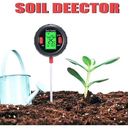 5 In 1 LCD Digital Soil Test Meter Moisture PH Temperature Light Tester Garden Outdoor Soil Test Meter