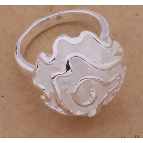 AR286 Pretty Silver Color Ring, Fashion Silver Color Fashion Jewelry, Rose /amsajdza Bdkajura