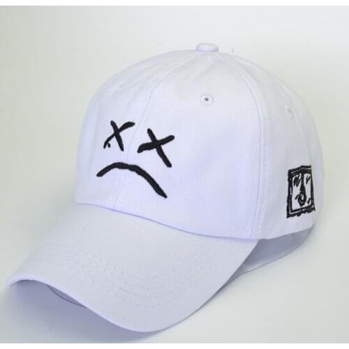 Lil Peep Dad Hat Embroidery 100% Cotton Baseball Cap Sad face Hat xxxtentacion Hip Hop Cap Golf Love lil.peep Snapback Women