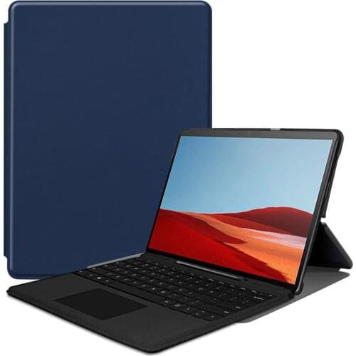 For Microsoft Surface Pro X SurfaceProX ProX 2019 Tablet Case Ultra thin Stand With Pen Slot Bracket Flip Leather Cover