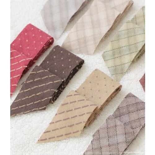 Dailylike Cotton Ribbons Cotton Strips Fabric Ribbon Patchwork Textile for Wrapping Fabric Edges Sewing Fabric DIY Gift Wrapping