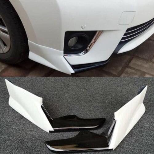 For Toyota Corolla Car Front Bumper Splitter Lips A Pair Bumper Diffuser Protector Appearance 2014 15 16 Body Kit Front Spoiler