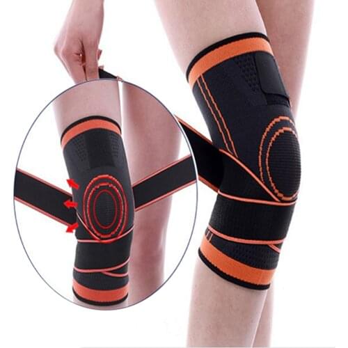 New 1Pc 3D Weaving Knee Brace Pad Protector Compression Breathable Running Support