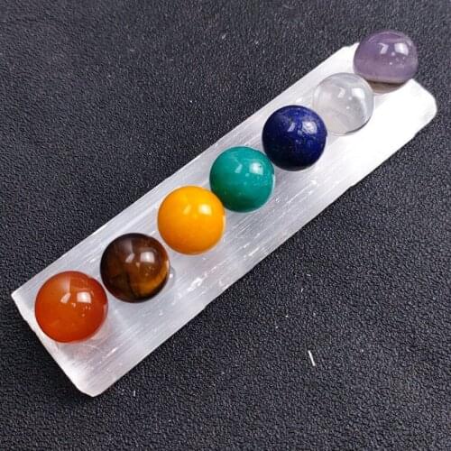 Ethnic Style Irregular Shape Gypsum Pendant with Many Colors Quartz Stone Round Beads Healing Chakra Jewelry