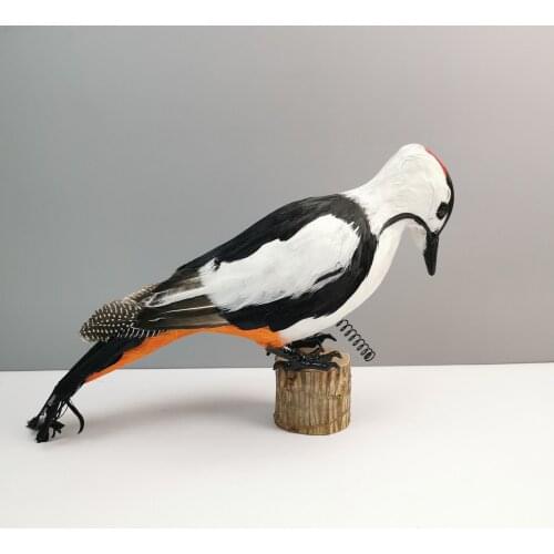 Simulation Woodpecker Ornaments Decor Tree Garden Yard Decoration Lifelike Woodpecke With Real Feather Woodpecker Home Decor