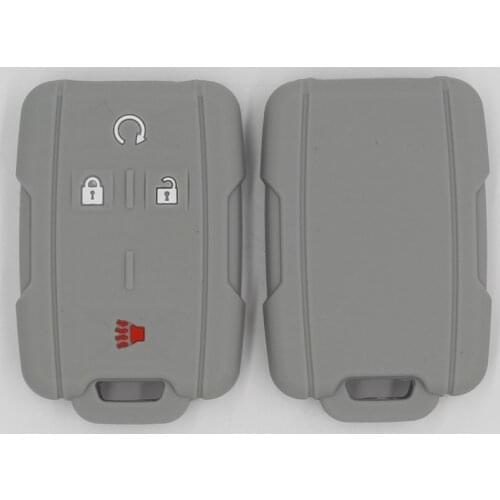 2PC Silicone Key Case Cover Holder Keychain for GMC Terrain 2019 for Chevrolet Suburban 2019 5 6 Buttons Car Key Cover Fob