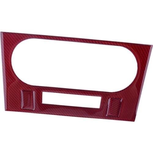 1 Set Red Car Carbon Fiber AC Panel Covers Trims Decoration Fit For Dodge Challenger 2008 2009 2010 2011 2012 2013 2014