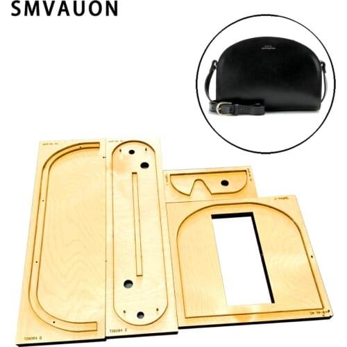 Laser Mold Handmade Leather Goods Wooden Die-Cutting Bag Mold Making Decor Supplies Dies Template Knife Die(Size:25x20x10)