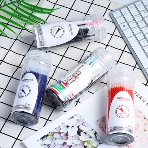 80pcs Gel Pen Refill Set Black Blue Red Ink Ballpoint Pen Bullet Tip 0.5mm School Office Writing Supplies Stationery