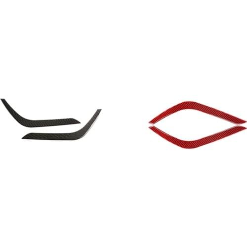 Carbon Fiber Headlight Eyebrow Cover Trim Stickers for Toyota - 2014 2015 2016 2017 2017 2018 2019 2020 2021