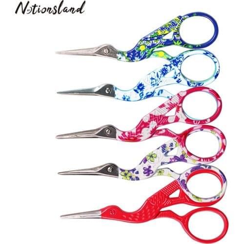 Stainless Steel Vintage Stork Scissors Embroidery Scissors for Tailor Cross Stitch DIY Handmade Craft Clothing Sewing Tool