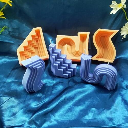 New Geometry Shape Candle Mold Silicone Soap Mold