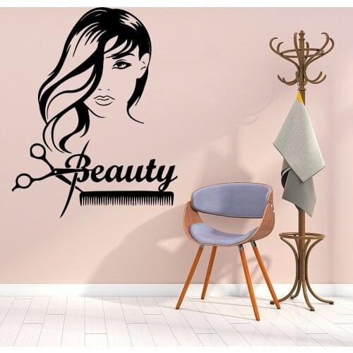 NEW Beauty Barber Shop Self Adhesive Vinyl Wall Art Decal For Haircut Shop Wall Decoration Murals Hairstyle Wall Stickers