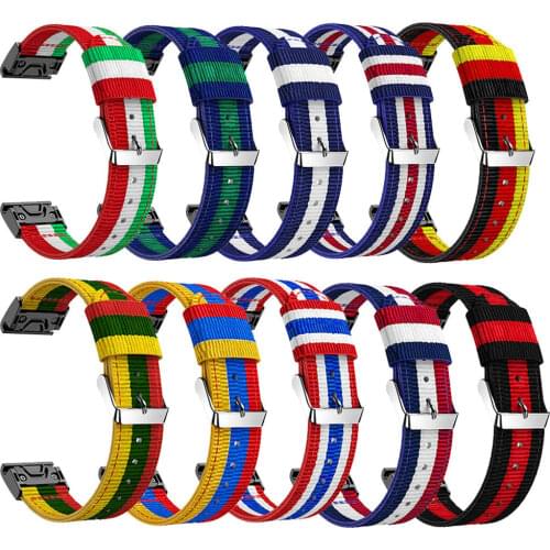 New strap Nylon 26 22 20MM Quick easy Fit watch band for Garmin Fenix 5X 5 5S Plus/ Fenix 6X 6 6S / Fenix 3/3 HR Smart WristBand