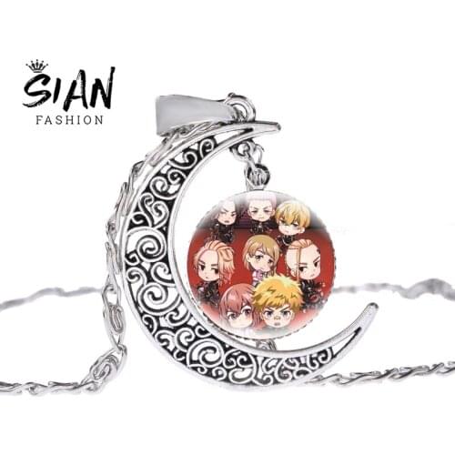 Tokyo Revengers Necklace Art Painting Glass Cabochon Pendants Handicrafts Choker Necklaces for Women Men Jewelry Decoration Gift