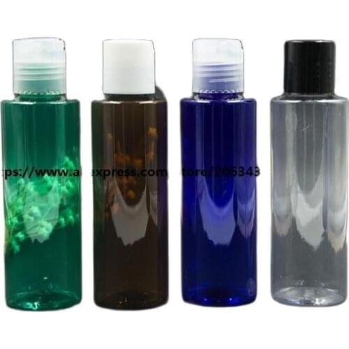 120ML few color Plastic PET bottle with disc lid for lotion/emulsion/foundation/serum/shampoo cosmetic packing skin care