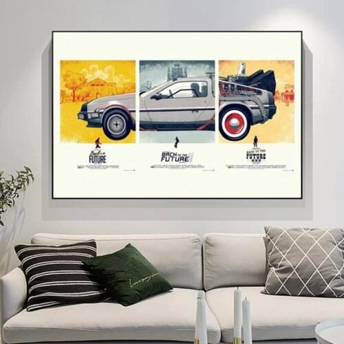 Classic Movie Back To The Future Posters Wall Art Canvas Paintings Alternative Film Vintage Style Hanging Pictures Home Decor