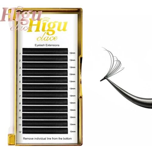 Easy Fanning Eyelashes for Extensions Fan Easy Eyelash Bloom Flare Eye Lash Self-Making Fans Volume Lashes soft makeup eyelash