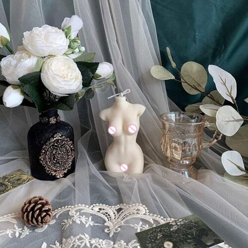 DIY Handmade Candle Silicone Mold Making 3D Human Body Silicone Mold Soap Ice Cube Making Silicone Reusable (free 10pcs Wick)