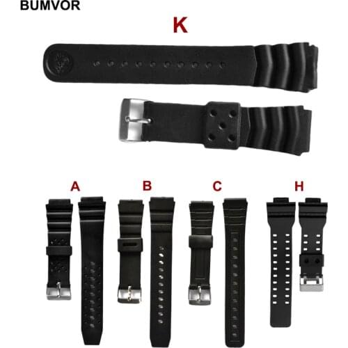1Pcs PU Rubber Strap 16mm 18mm 20mm 22mm Silicone Watchband for Casio G Shock Electronic Watch Strap Sport Waterproof Wristband