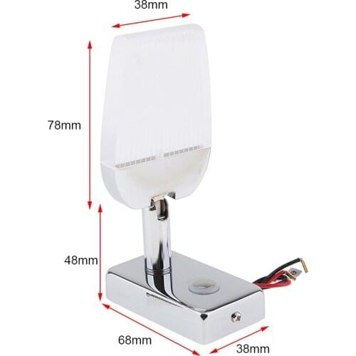 Genuine Marine Boat Yacht RV Touch Adjustment Switch 360 Degree Rotation LED Reading Light Wall Lamp 12/24V 3W USB Charging