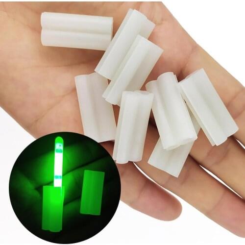 10-pieces Luminous Fishing Lightstick Clip Glow Stick Holder Night Fishing Accessories Fishing Light Clip for Rod Tip