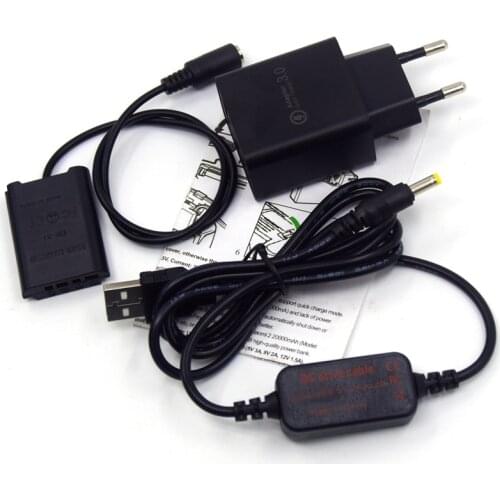 Power Bank USB Cable 4.2V+DK-X1 DC Coupler NP-BX1 NPBX1 Dummy Battery+Quick Charger for Sony DSC-RX1 RX1R RX100 II III V Camera