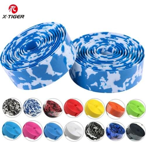X-TIGER Handlebar Tape Anti-slip Silica Gel Road Bicycle Handle Bar Tape With Plugs Non-Slip MTB Bike Handlebar Accessories
