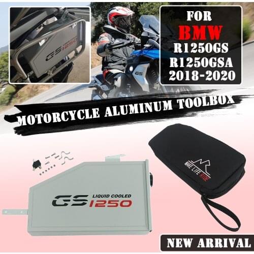 Motorcycle Tool Box Decorative Aluminum Box Toolbox 5 Liters for Left Side Bracket For BMW R1250GS Adventure LC R 1250 GS Adv