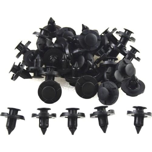 Useful 8mm Rivet Push Clip Black Cars Lined Cover Barbs Christmas Tree Rivet Fasteners Auto Fasteners For Cars
