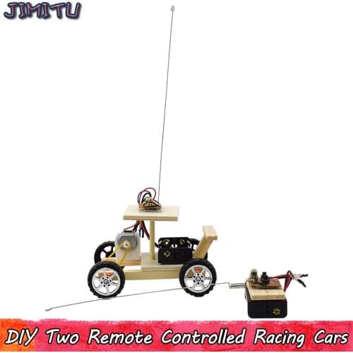 1 Set RC Car Models Assembled Toys Creative Racing Vehicle Model Kits Assembly Experiment Toy for Boy DIY Study Education Kit