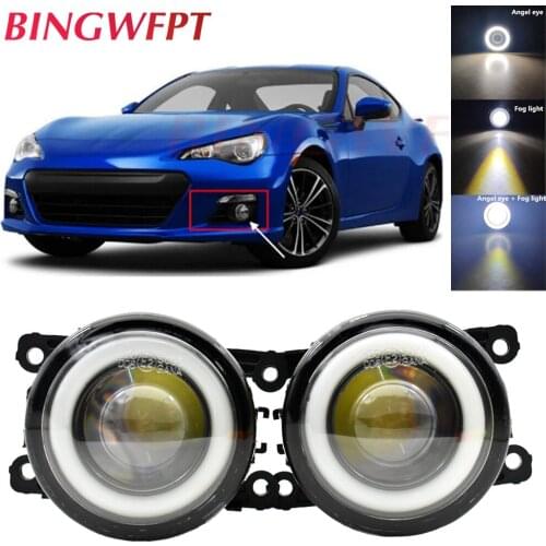 1pair Car Accessories H11 LED Fog Light with Angel Eye For Subaru Crosstrek 16-17 Impreza 12-15 WRX STI 2015 XV Crosstrek 13-14