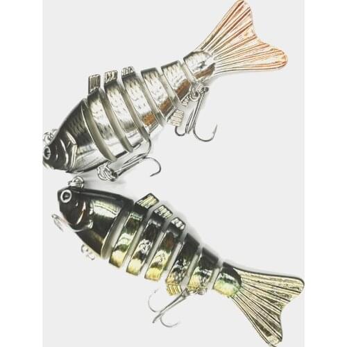 1pcs 10cm 24g Bionic Luya Fishing Lure Multi Articulated Bait 7 Segments Crankbaits Tackle Set of Metal Wobblers for Pike Goods