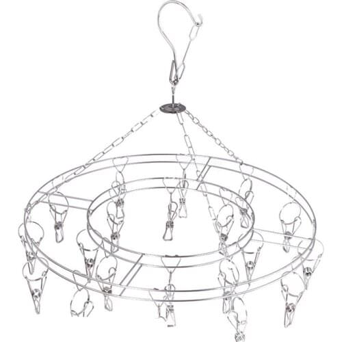 1PCS Hanger stainless steel multifunctional baby clip underwear frame socks windproof baby clothes child racks