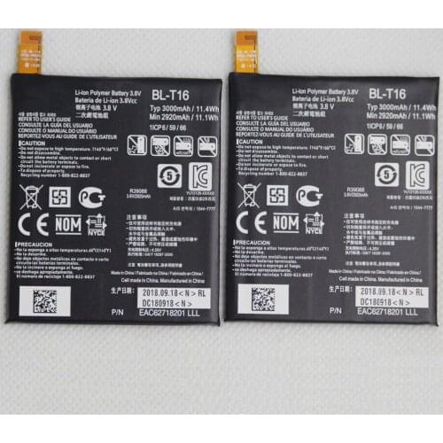 10pcs/lot Internal Phone Replacement Battery BL-T16 For LG G Flex 2 H950 H955 H959 LS996 US995 3000mah Mobile Phone Battery