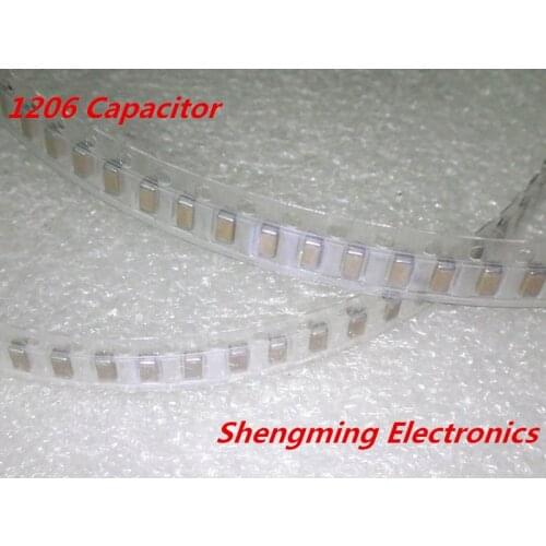 100pcs 1206 102K 2KV 1NF 1000PF 2000V 10% X7R SMD Ceramic Capacitors