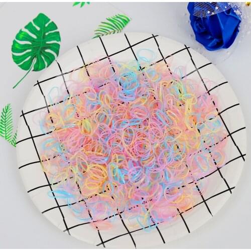 100pcs Girls Hair Accessories nylon ties Elastic Hair Bands Children Ponytail Holder Rubber Bands Kids Headband gum for hair