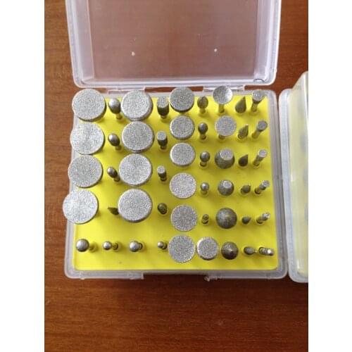 50PCS Shank Diamond Grinding Bits Grinding Head For DIY Carving Dentist Grinding Abrasive Tools